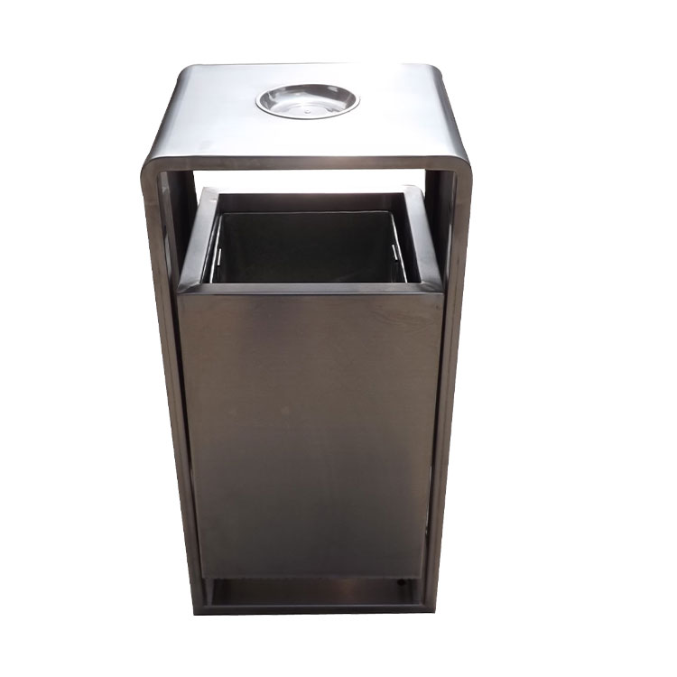 Outdoor stainless steel dustbin
