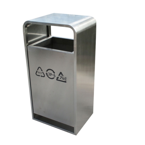 Outdoor stainless steel dustbin