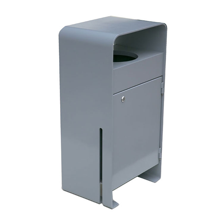 Metal dustbin square trash bin