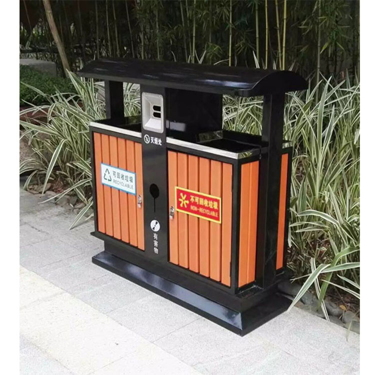 Arlau Wooden Recycling Trash Can