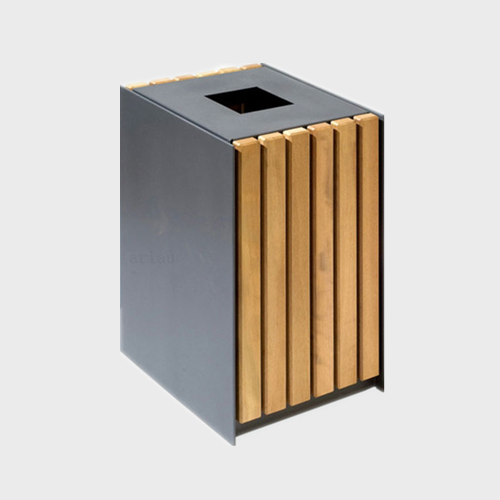 Outdoor Square Wood Garbage Dustbin