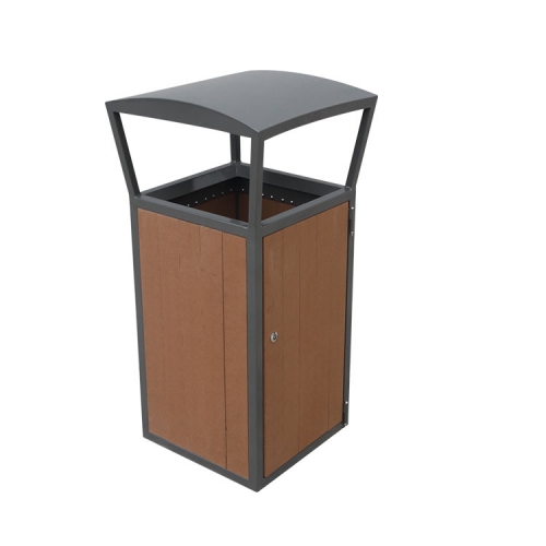 Outdoor Wooden Recycling Bin