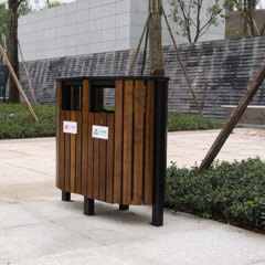 Commercial Outdoor Wood Trash Can