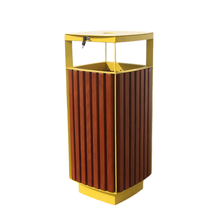 Road Side Steel Wooden Dustbin