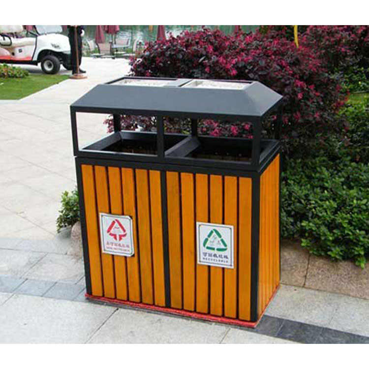 Arlau Wooden Recycling Garbage Trash Can