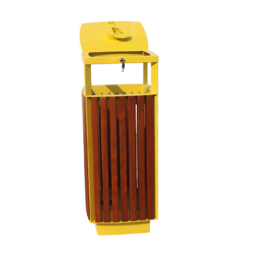 Road Side Steel Wooden Dustbin