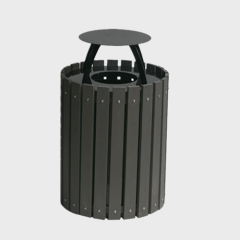 garden wood clinical waste bin