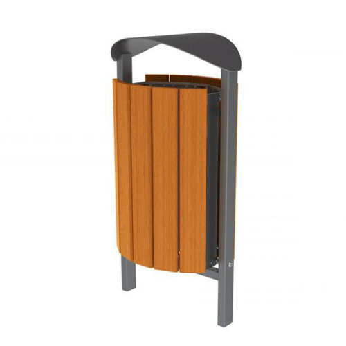 Cute Outdoor Wooden Trash Bin