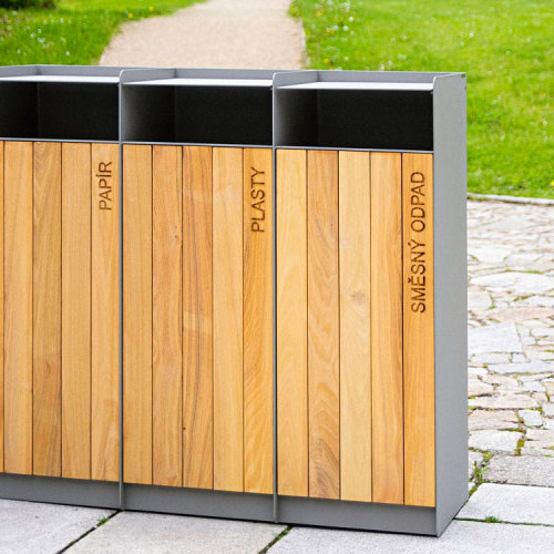 council Street Wooden Waste Bin