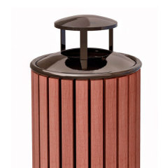 Outdoor Street Cool Wooden Dustbin