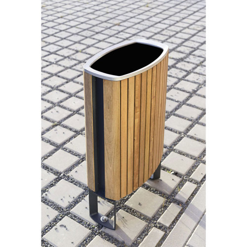 Outdoor Wood Recycle Bin