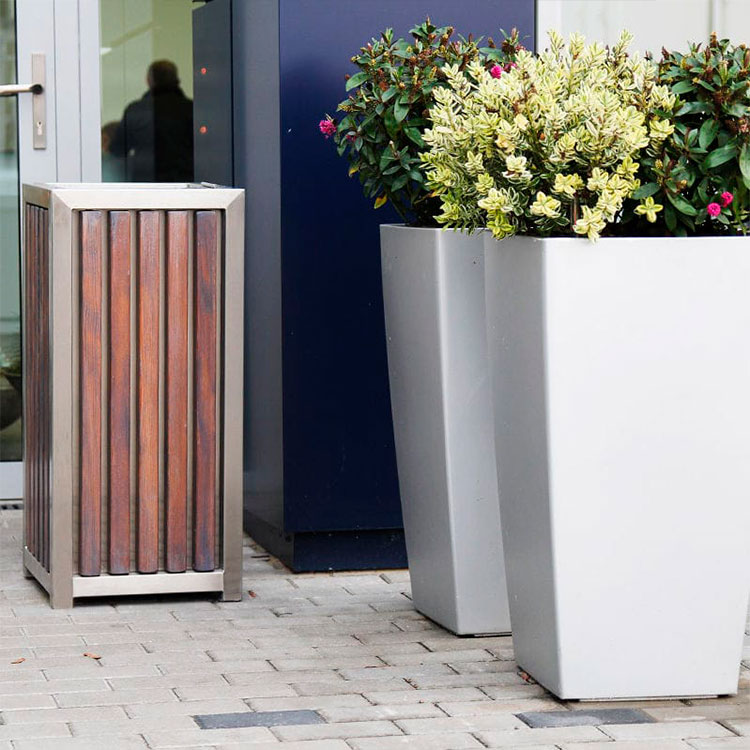 yellow Outdoor garden Wooden Dustbin