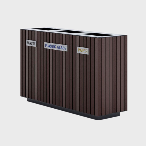 Outdoor Wooden Jumbo Dustbin Waste Bin