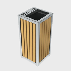 yellow Outdoor garden Wooden Dustbin