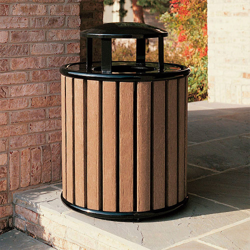 Outdoor Street Cool Wooden Dustbin