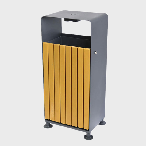 Outdoor Park Solid Wood Trash Bins