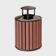 Outdoor Street Cool Wooden Dustbin