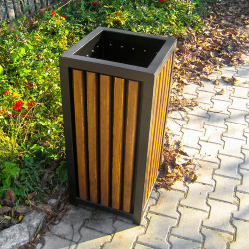 yellow Outdoor garden Wooden Dustbin