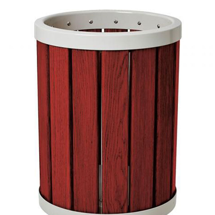 30 gallon big wood garbage can