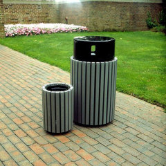 Outdoor Plastic Wood Waste Bin