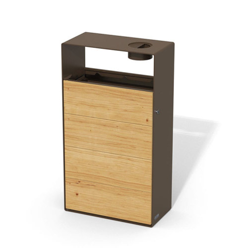 Outdoor Street Wooden Trash Can