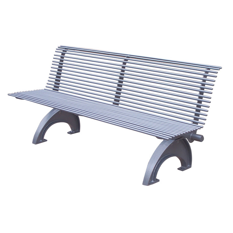 stainless steel park seating outdoor metal bench