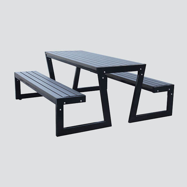 WPC Table and Bench outdoor picnic tables