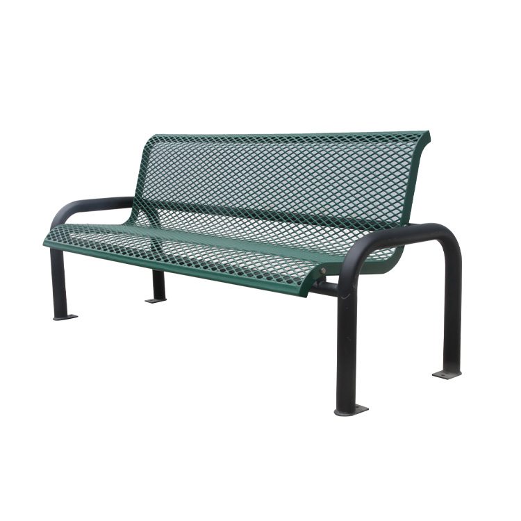 steel and wood garden bench