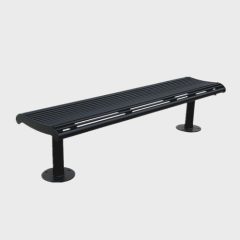 Black Backless Patio Garden Bench