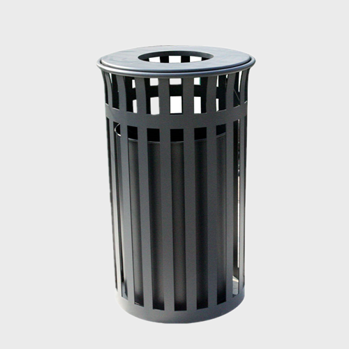 Steel Recycle Bin Metal Garbage Can Stainless Steel Trash Bin Street Trash Receptacle Thermoplastic Coating Trash Bin Garbage Bin Garbage Can Garbage