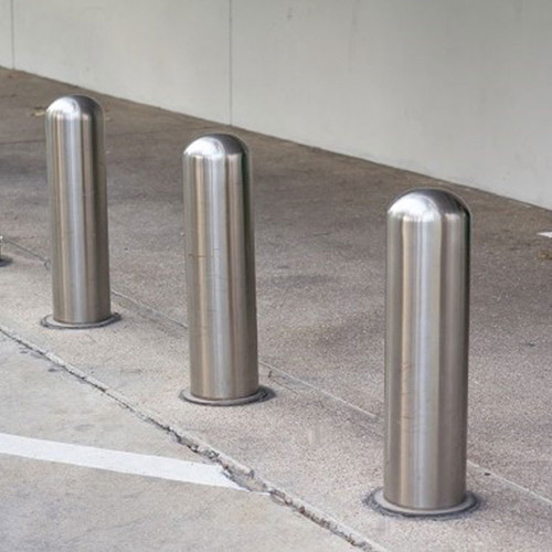 Outdoor road safety bollards and street barriers