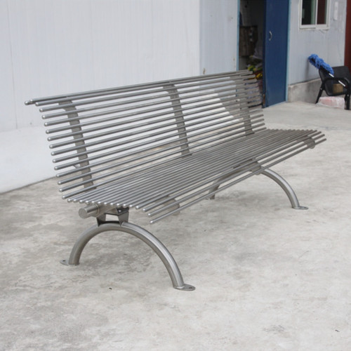 Stainless steel outdoor bench for Canada