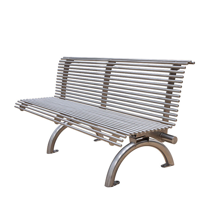 Modern outdoor stainless steel bench street metal bench seating