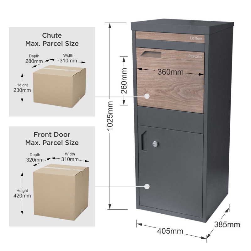 gate mounted mailbox front doorpost box for sale