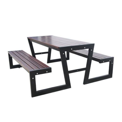 outdoor simple wood table and chair for customer