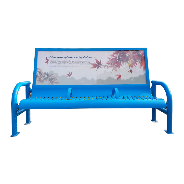 metal frame color customized outdoor bench