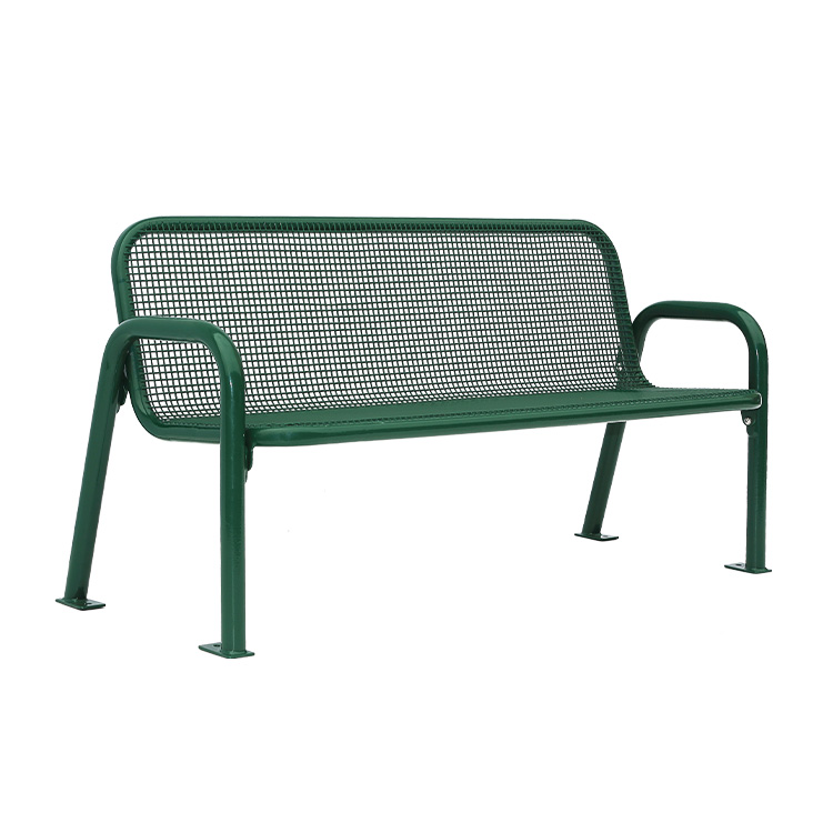 outdoor perforated metal mesh decoration park benches