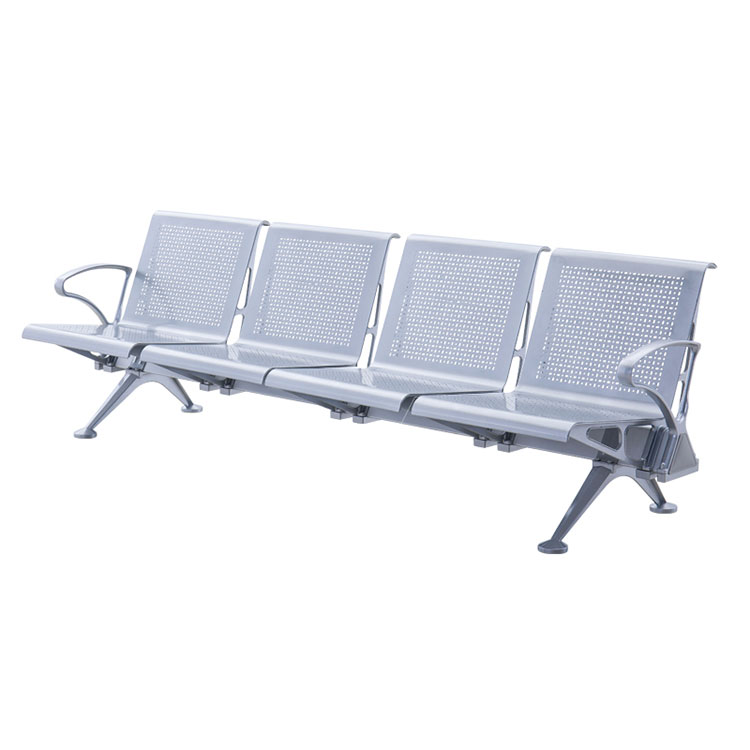 airport armrest steel leisure bench
