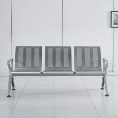 modern stainless steel indoor grey bench
