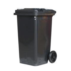 home and garden black garbage bin