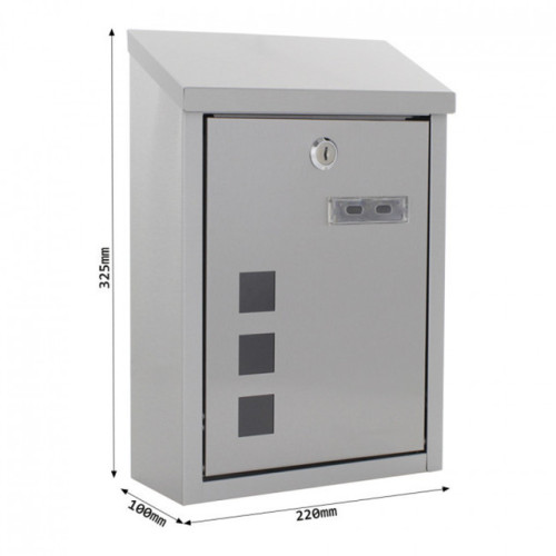 outdoor public stainless steel extra large letterbox