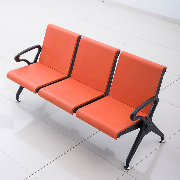 airport orange steel waiting chair