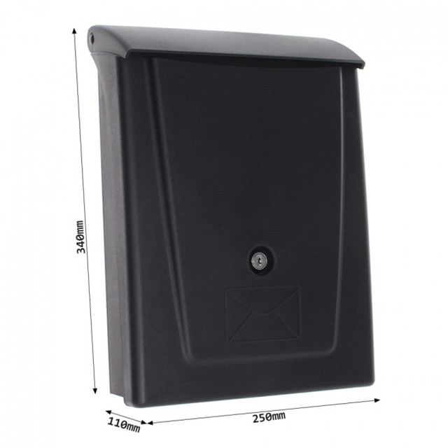 modern residential curbside black mailboxes