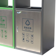 stainless steel outdoor rubbish bin