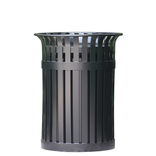 outdoor garden steel trash bin