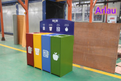 Outdoor color sorting dustbin for customers