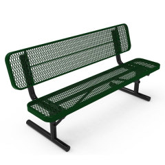 outdoor metal mesh park seating bench