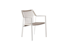 white rattan wicker armchair