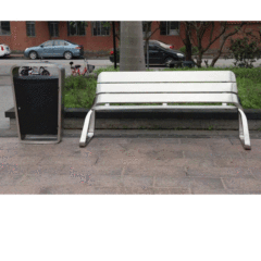 outdoor modern steel outside bench