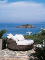 modern outdoor rattan garden sofa set
